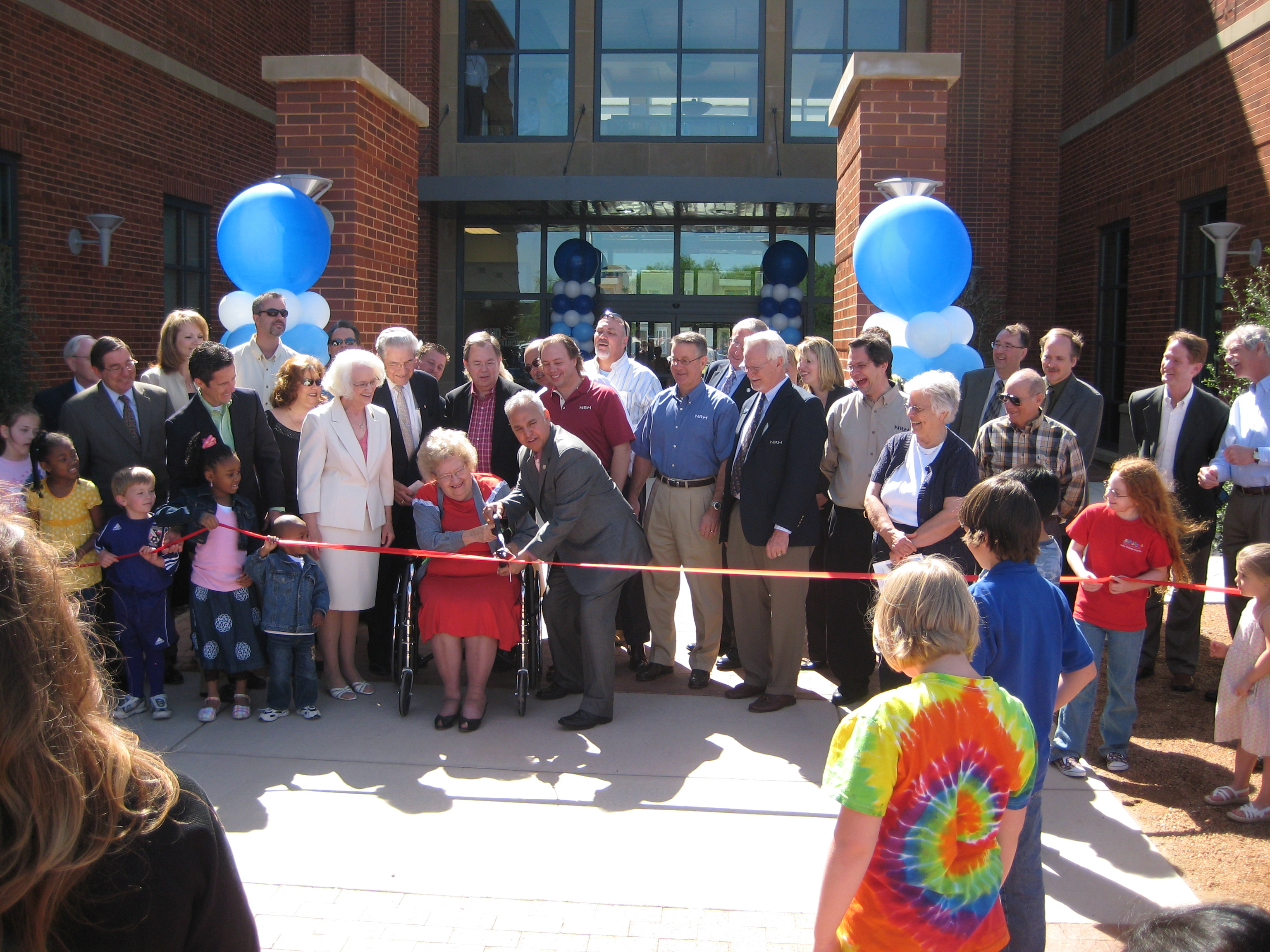 ribbon cutting, library, north richland hills, texas, 2008