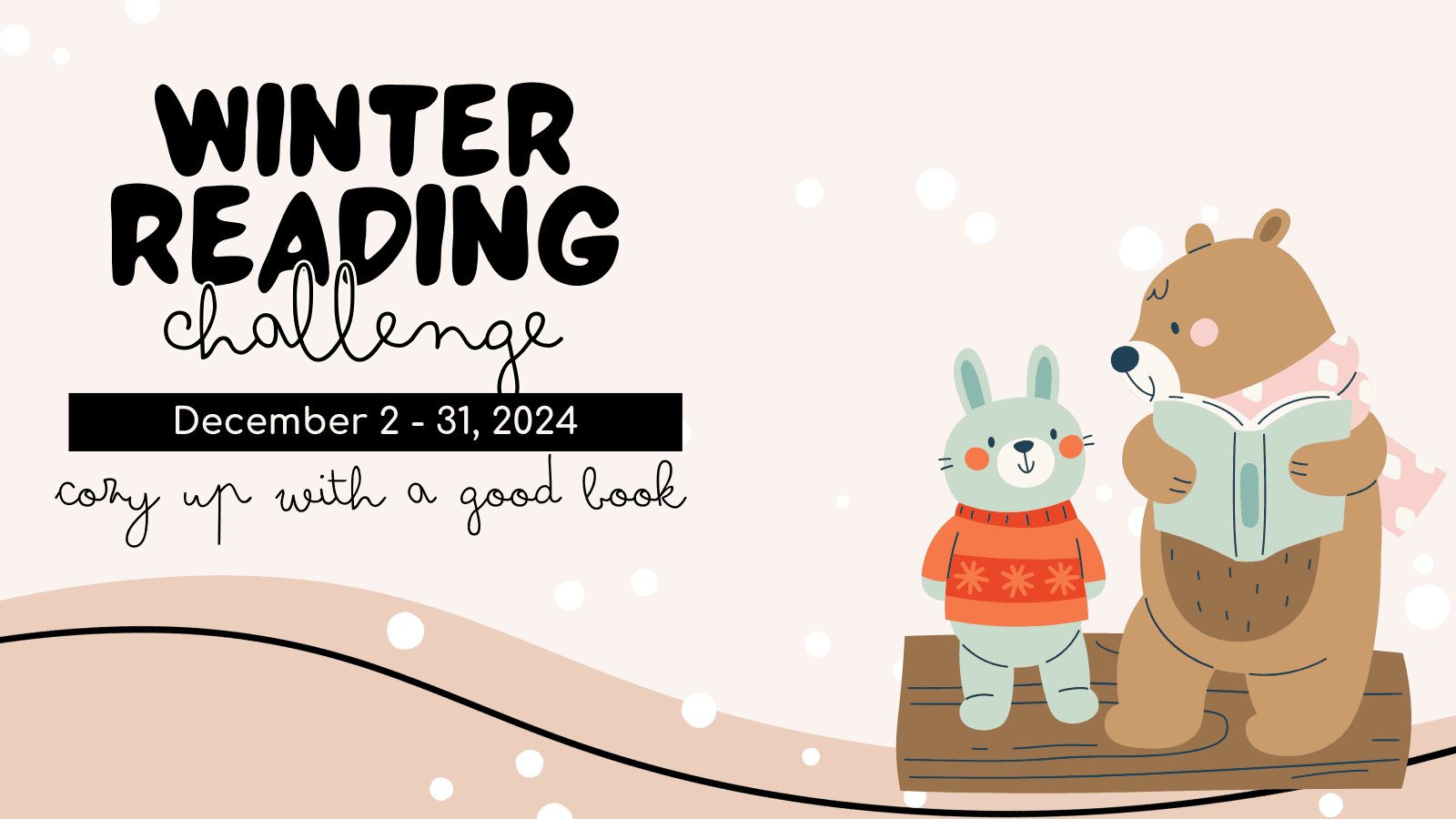 winter reading challenge - cozy up with a good book